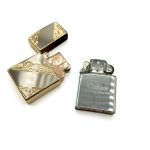 فندک بنزینی و گازی طلایی طرحدار کدL130086