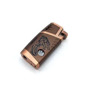 فندک گازی اتمی 2شعله هنسی طرح گرگ کد L120351