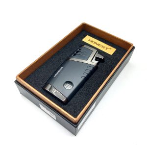 فندک گازی اتمی 2شعله هنسی مشکی نوک مدادی کد L120352