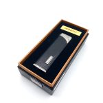 فندک گازی هانست چرم مشکی نقره ای کد L120377