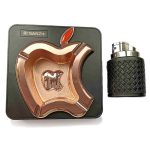 ست فندک و زیرسیگاری مدل اپل مشکی طلایی کد a22002