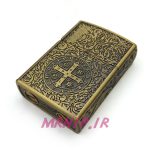 فندک بنزینی زورو طلایی برجسته طرح صلیب کد A130097