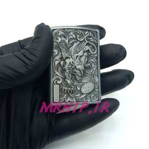 فندک بنزینی زورو سیلور برجسته طرح دراگون کد A130091