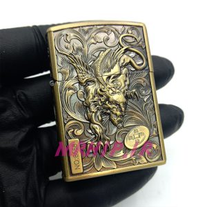 فندک بنزینی زورو طلایی برجسته طرح دراگون کد A130091