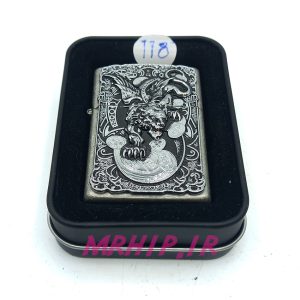 فندک بنزینی زورو طلایی برجسته طرح دراگون کد A130098