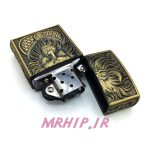 فندک بنزینی زورو طلایی برجسته طرح دراگون کد A130099