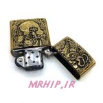 فندک بنزینی زورو طلایی برجسته طرح دراگون کد A130099
