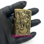 فندک بنزینی زورو طلایی برجسته طرح دراگون کد A130099