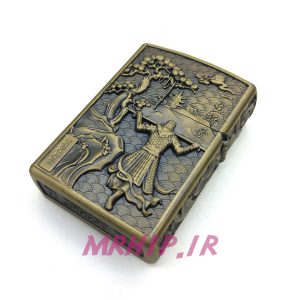 فندک بنزینی زورو طلایی برجسته کد A130100