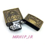 فندک بنزینی زورو طلایی برجسته کد A130101