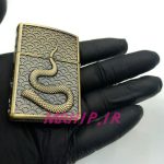 فندک بنزینی زورو طلایی برجسته مار کبری کد A130095