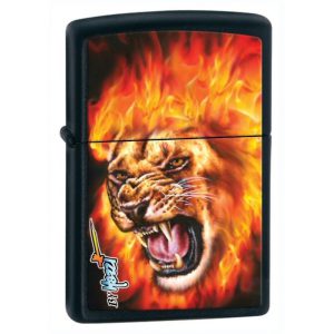 فندک زیپو اصل 28003 | Zippo Mazzi Fiery Lion