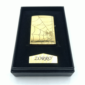 فندک بنزینی زورو طلایی طرح فضانورد عنکبوت کد d139