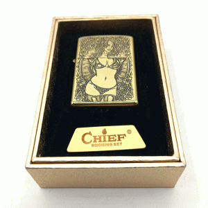 فندک بنزینی چیف طلایی طرح دختر کد d1330