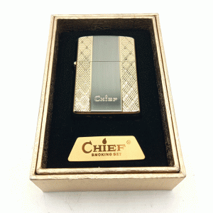 فندک بنزینی چیف سیلور طلایی کد d1333