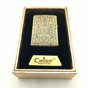 فندک بنزینی چیف طلایی طرح ستاره کد d1334