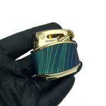 فندک بنزینی هانست سبز آبی مدل مخملی کد d1317