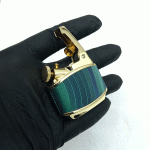 فندک بنزینی هانست سبز آبی مدل مخملی کد d1317