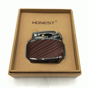 فندک بنزینی هانست قهوه ای مدل مخملی کد d1318