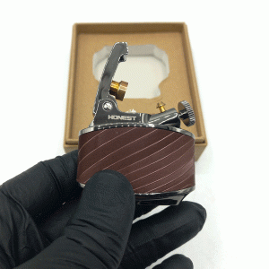 فندک بنزینی هانست قهوه ای مدل مخملی کد d1318