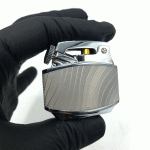 فندک بنزینی هانست طوسی مدل مخملی کد d1320