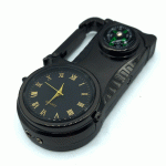 فندک گازی اتمی قطب‌نما و ساعت مشکی کد d1234