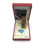 فندک بنزینی دروی طلایی مدل اسلیم بغل زن کد d1325