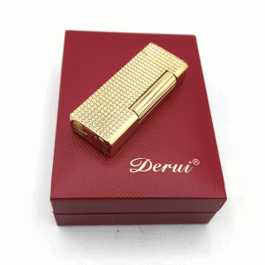 فندک بنزینی دروی طلایی مدل اسلیم بغل زن کد d1325