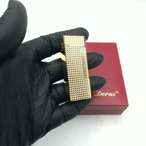 فندک بنزینی دروی طلایی مدل اسلیم بغل زن کد d1325