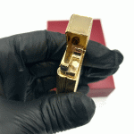 فندک بنزینی دروی طلایی مدل اسلیم بغل زن کد d1325