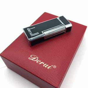 فندک گازی دروی مشکی مدل اسلیم بغل زن کد d1207