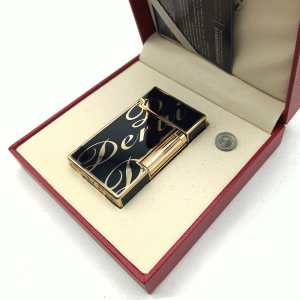 فندک گازی دروی مشکی طلایی مدل بغل زن کد d1212