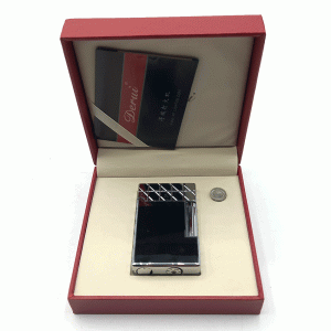 فندک گازی دروی مشکی نقره ای مدل بغل زن کد d1215