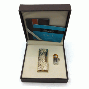 فندک گازی دروی طلایی مدل اسلیم بغل زن کد d1218