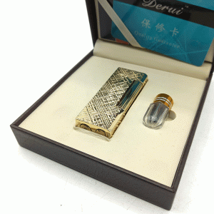 فندک گازی دروی طلایی مدل اسلیم بغل زن کد d1218