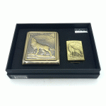 ست جاسیگاری و فندک گازی مدل گرگ