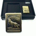 ست جاسیگاری و فندک گازی مدل گرگ