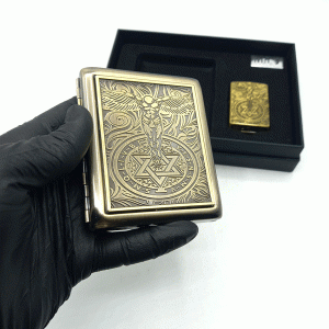 ست جاسیگاری و فندک گازی مدل فرشته نگهبان