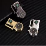 فندک گازی اتمی قطب‌نما و ساعت طلایی کد d1235