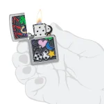 فندک زیپو اصل 48682 Zippo All Luck Design