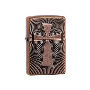 فندک زیپو اصل Zippo Deep Carve Cross Design 49158