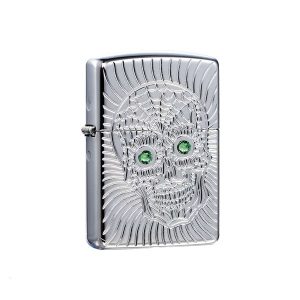فندک زیپو اصل 49172 Zippo Armor Sugar Skull Design