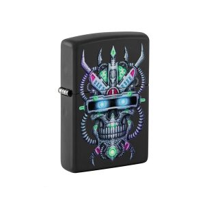 فندک زیپو اصل Zippo 218 Cyber Skull Design 48516