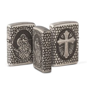 فندک زیپو اصل Zippo St-Christopher Metal Design 49160