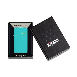 فندک زیپو اصل Zippo Slim Flat Turquoise 49529ZL