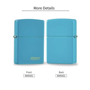 فندک زیپو اصل Zippo Flat Turquoise کد 49454Zl