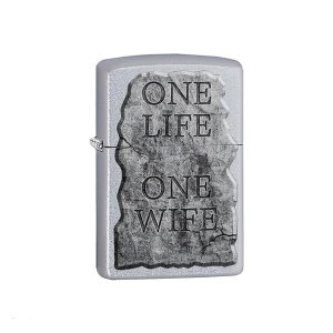فندک زیپو اصل Zippo 205 One life One Wife Design