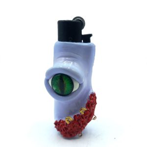 فندک فانتزی کلیپر اصل خمیری مدل تک چشم بنفش