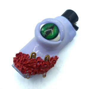 فندک فانتزی کلیپر اصل خمیری مدل تک چشم بنفش