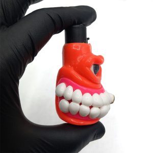 فندک فانتزی کلیپر اصل خمیری مدل تک چشم سیگاری نارنجی